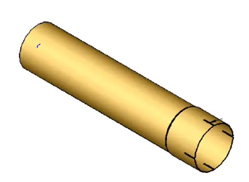 Extension Pipe, OD/ID= 127/128 / L=600, ALU