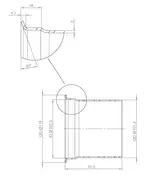 Pipe Connection Female, Ø=101.6 / L=100 mm, INOX