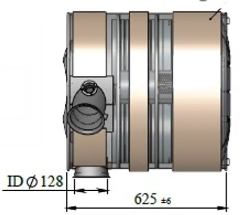 Silencer w. SCR for Volvo E-line