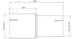 Pipe Adaptor ID/ID=76.7/89.5 L=200, ALU