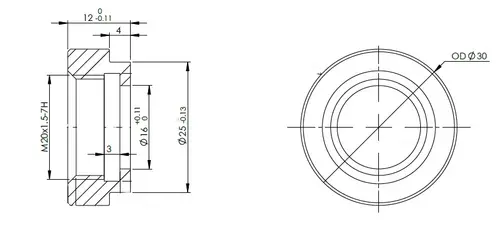 Sensor Bushing, M20x1.5