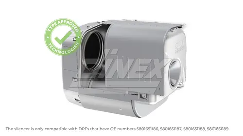 Iveco için susturucu muhafazası (DPF’siz) (Trakker/Stralis)