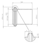 Pipe Connection Male, Ø=76.1 / L=100 mm, INOX