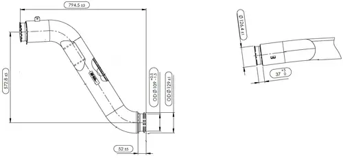 Insulated Exhaust Pipe for Iveco