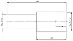 Pipe Adaptor, ID/OD=63.5/50 L= 200, INOX