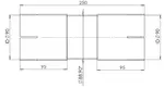 Pipe Connector, ID=90 / L=250, ALU