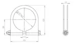 Truck Make Clamp for Mercedes, Ø=74-77 mm, ALU