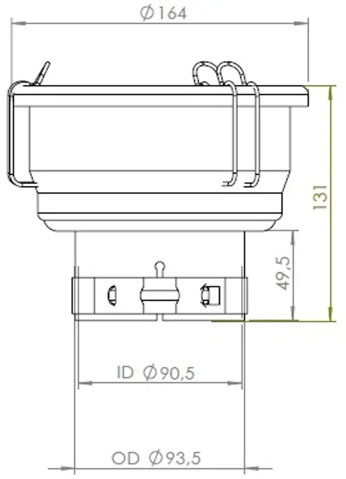 Spark Arrestor, Pipe, Ø=90.5