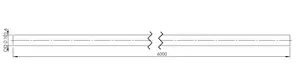 Exhaust Pipe, OD=101.6 / L=6000, ALU
