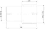 Pipe Adaptor ID/ID=89.4/114.8 L=200, ALU