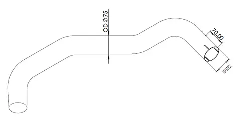 Exhaust Pipe; Mercedes, E-line