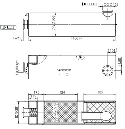 Silencer w. SCR for Volvo