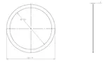 Gasket Low Leakage, Ø=101.6 / L=1.5 mm, Graphite