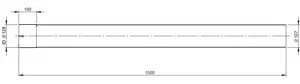 Extension Pipe, OD/ID=127/128 / L=1500, INOX