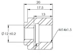 Universal Fitting, M14X1,5 / Ø7,4