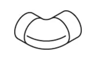 90ø Exhaust Elbow, OD=88.9 / L=180, SPD