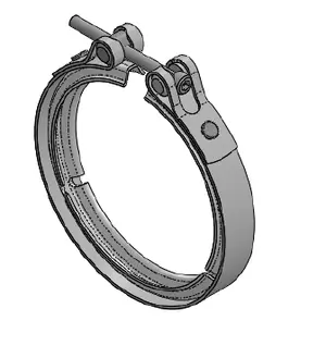 Heavy Duty V-Clamp for Leyland, ÃƒËœ=101.6 / L=20, INOX