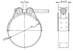 HoseFit Clamp, Ø=63-68 / L=25 mm, INOX