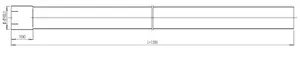 Extension Pipe, OD/ID=101.6/102.1 / L=1500, INOX