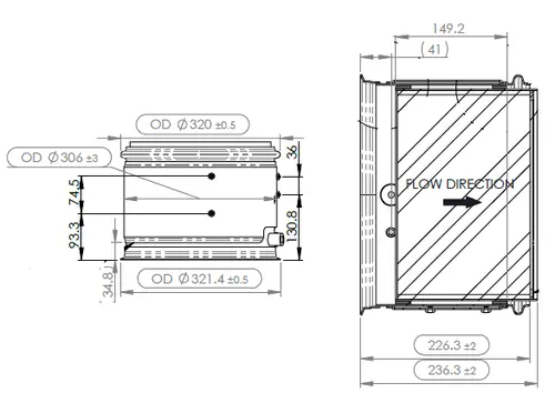 DPF for Cummins - SmartRange (Clamps/Gaskets included)