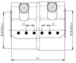 FlexFit Clamp, Ø=50-55 / L=75 mm, INOX