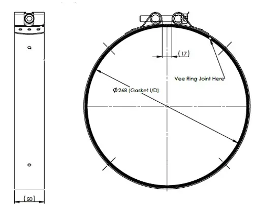 Exhaust Clamp for Detroit Diesel