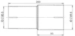 Pipe Adaptor ID/ID=80.5/89.5 L=200, ALU