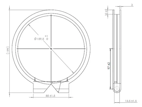 Truck Make Clamp for Nissan, Ø=154-159 mm, ALU