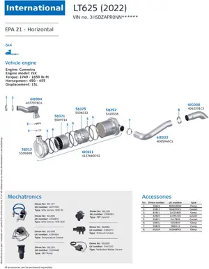 International LT625 (2022) ISX Horizontal EPA21
