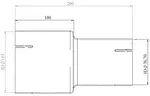 Pipe Adaptor ID/ID=76.7/103 L=200, ALU