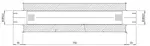Absorption Silencer, Ø=206, L=890 mm, ALU