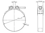 HoseFit Clamp for DAF, Ø=104-112 / L=25 mm, INOX