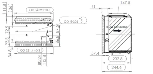 DPF for Cummins - SmartRange (Clamps/Gaskets included)