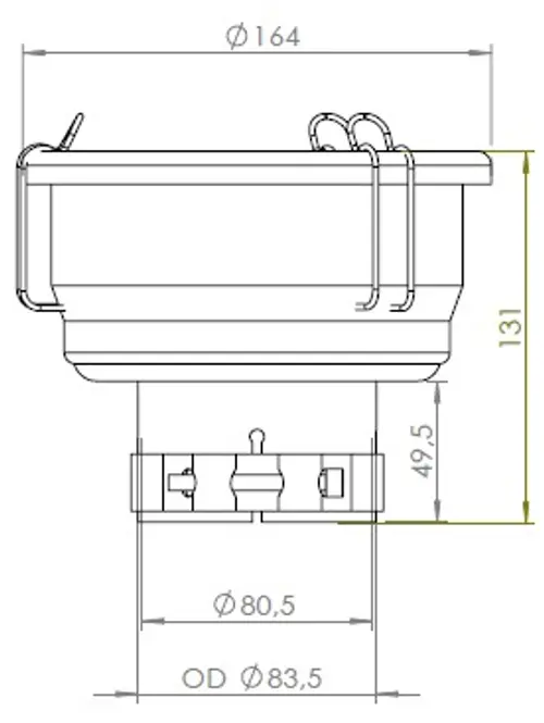Spark Arrestor, Pipe, Ø=80.5