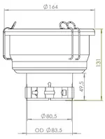 Spark Arrestor, Pipe, Ø=80.5