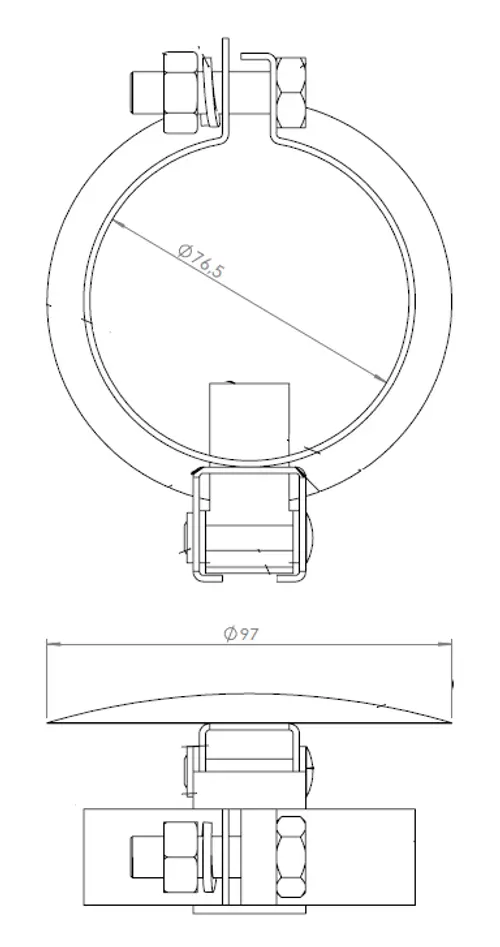 Rain Cap, Ø=75, ZINC