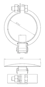 Rain Cap, Ø=75, ZINC