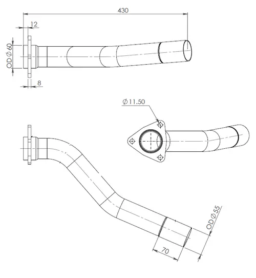Pipe for Nissan