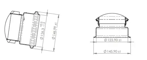 Insulated pipe w. Bellow for Peterbilt