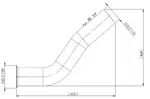 Exhaust Pipe w. Popnuts for Pressure Sensor for MAN