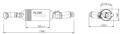 Catalytic Converter w. DOC & CHP-SIC for Mercedes