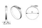 CT Band Clamp, Ø=70-92 / L=15.8 mm, INOX