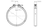 Heavy Duty V-Clamp, Ø=127 / L=20, INOX