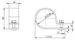 Pipe Clamp, Ø=80 / L=40 mm, M10, ZINC