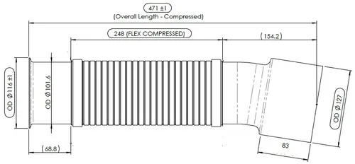 Exhaust Flex, D3S for International