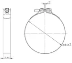 TightFit Clamp, Ø=142-146 mm, INOX