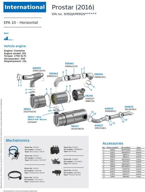 International Prostar ISX EPA10 - Horizontal