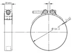 HoseFit Clamp, Ø=121-133 / L=30 mm, INOX