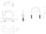 U-Bolt Clamp for DAF, Ø=84/L=130, M10, ZINC