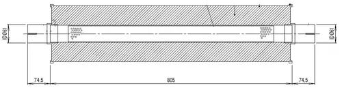 Absorption Silencer, Ø=184, L=954 mm, ALU